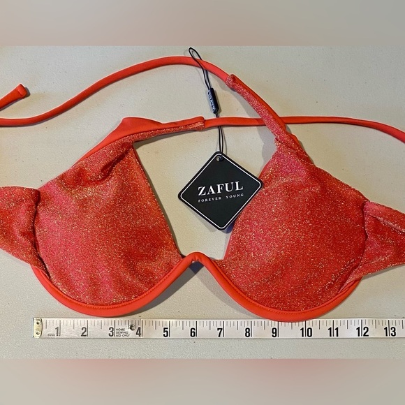 ZAFUL Red Metallic Underwire Bikini Set, Size XL, NWT - Picture 5 of 9